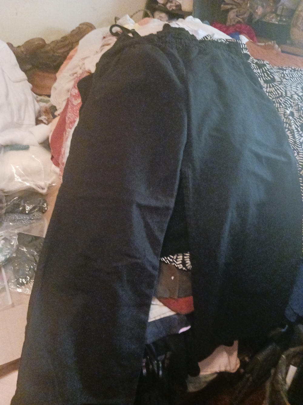 Peruvian Connection Black Elastic Waist Pants Minx Jr Size Large